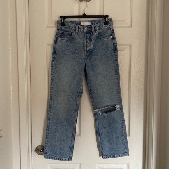 •Topshop• High Waist Editor Distressed Denim - Picture 8 of 10